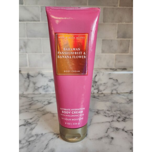 Bath & Body Works Bahamas Passionfruit Banana Flower Body Cream Hyaluronic Acid - Picture 1 of 4